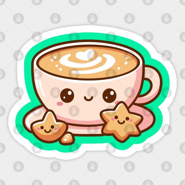 Cappuccino and biscuit Sticker by Arief Uchiha